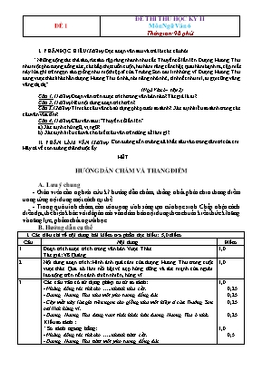 12 Đề thi học kỳ 2 Ngữ văn lớp 6 (Có đáp án)